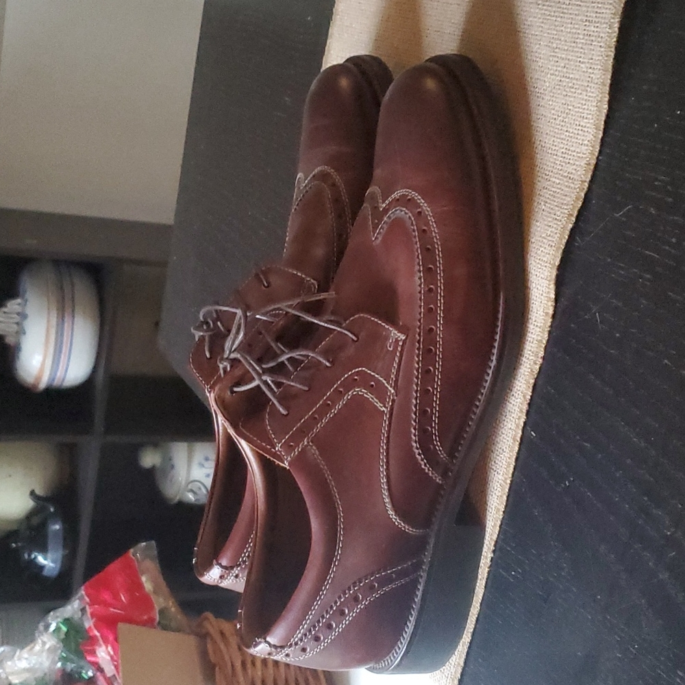 Johnston And Murphy Size 11 Wingtip Brown Sheepsk… - image 3